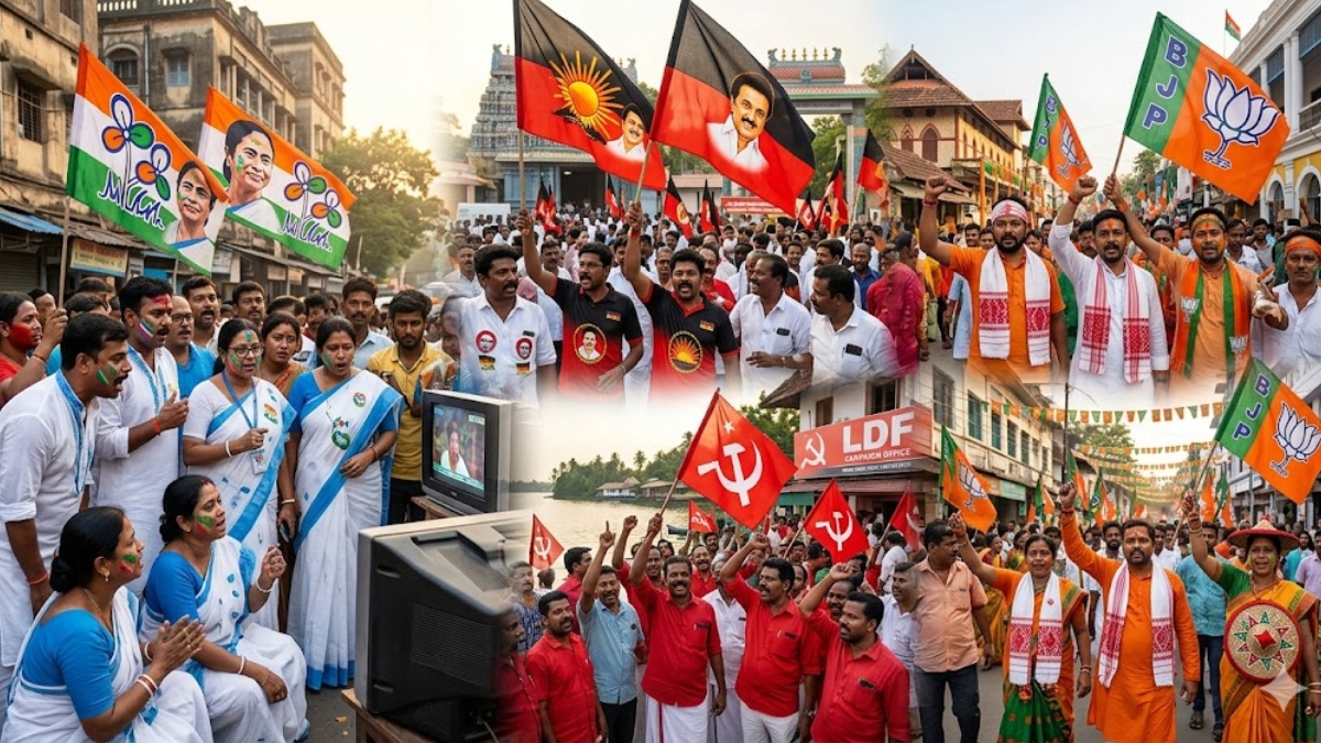 Exit Poll 2026: पांच राज्यों के एग्जिट पोल के नतीजे आए सामने, जानें बंगाल से केरल तक किसकी बन रही सरकार